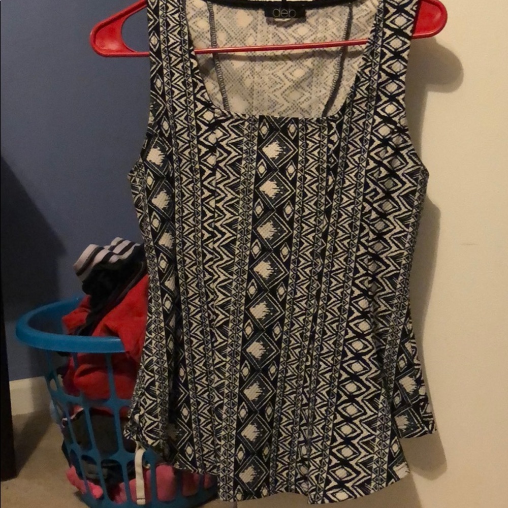 Deb Black and White Tank